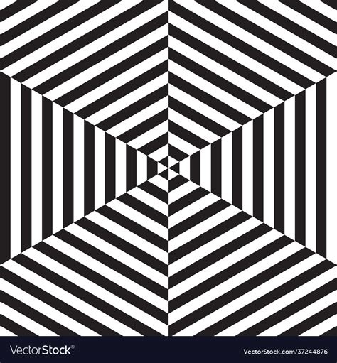 Abstract Optical Illusion Geometric Stripes Vector Image