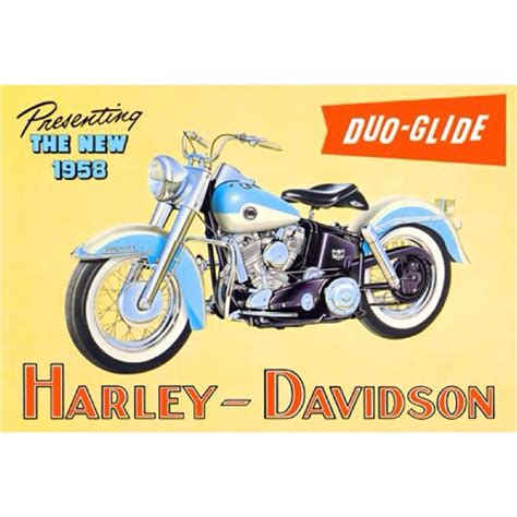 Old Advertisement For The New 1958 Duo Glide Harley Harley Davidson