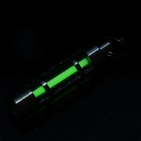 Titanium Tritium Fluorescence Light Keychain Autoluminescence 25 Years