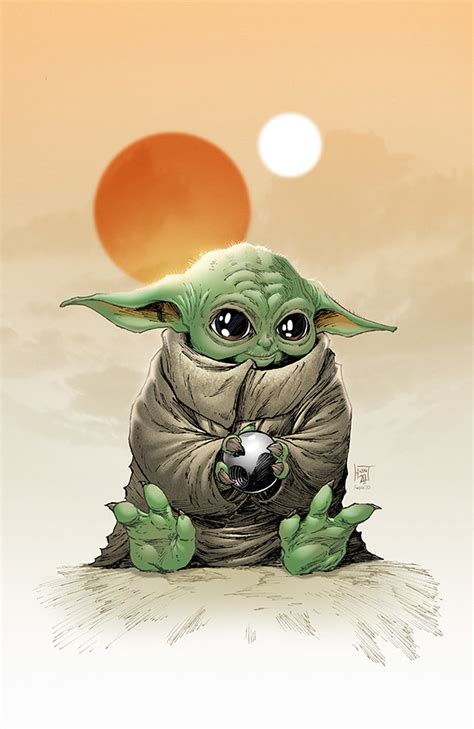 Baby Yoda By Seane Digital Comics Comicscartoons