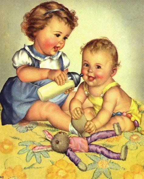 Pin By Miahs On Sweet Vintage Babies Vintage Illustration Children