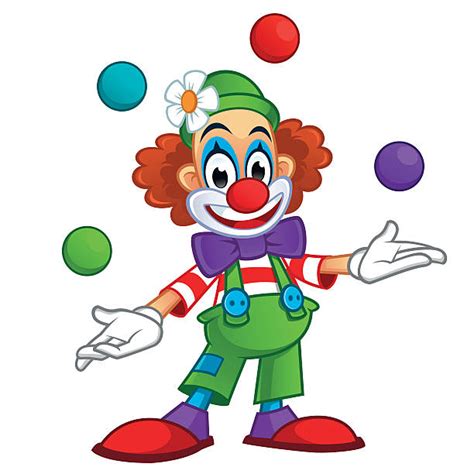 Cartoon Of The Circus Clown Juggling Balls Stock Photos Pictures