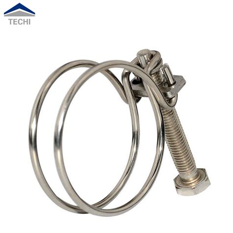 Stainless Steel 304 Double Wires Hose Clamp Top Quality Hydraulic