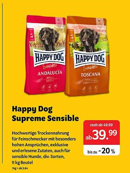 Happy Dog Supreme Sensible Angebot Bei Das Futterhaus