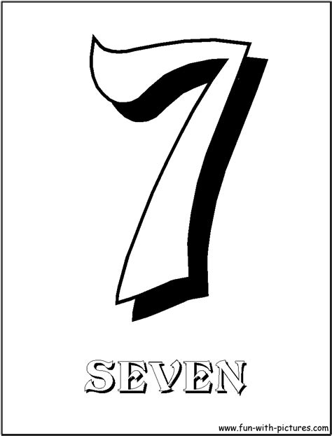 Number Seven Coloring Page