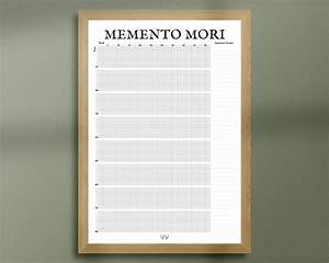 Stoic Memento Mori Calendar Week Of My Life Poster Memento Etsy