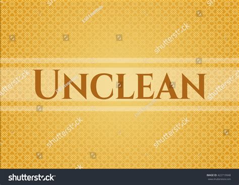 Unclean Card Poster Banner Stock Vector Royalty Free 422719948