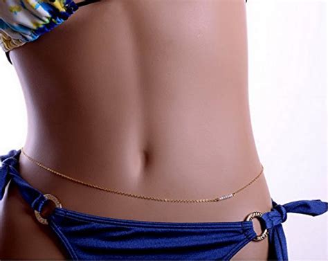 Buy Gdstar Sexy Heart Imitation Pearl Belly Chain Waist Chain Bikini Gold Tone Body Chain