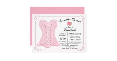 Modern And Fun Lingerie Bridal Shower Invitation