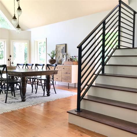 It's a topic that comes up on all my projects — well, at least the ones with multiple floors. Our Finished Staircase with Horizontal Stair Railing!! - Daly Digs