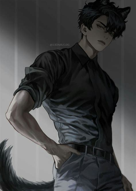 Pin By Unhappy Bean On Anime Boys Wolf Boy Anime Black Hair Anime