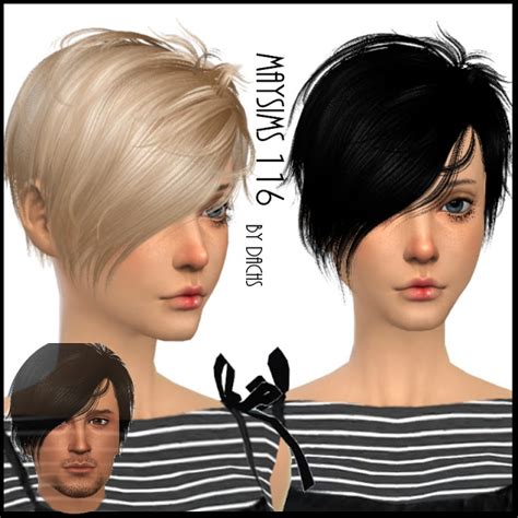 My Sims 4 Blog Hair Retexture In 22 Colors For Males