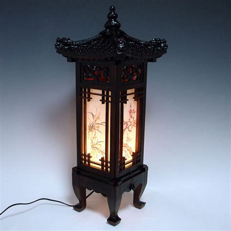 Shop lamps online at temple & webster for bedside lamps & bed lights. Wood Shade Asian Oriental House Lantern Bedside Dragon Art ...