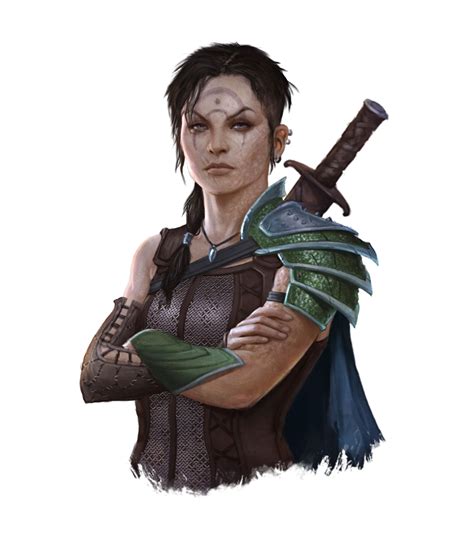 Female Human Fighter Rogue Mercenary Soldier Guard Portrait