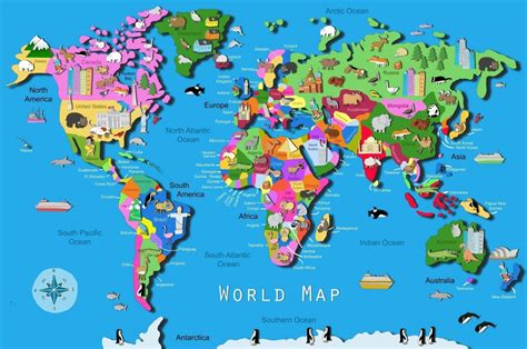 Free Country Maps For Kids A Ordable Printable World Map With