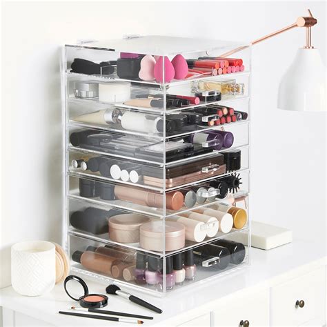 Beautify Extra Large Acrylic Cosmetic Makeup Jewelry Storage Cube