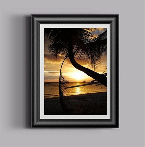 Philippines Tropical Sunset Palm Tree Poster Housewares Homedecor