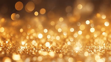 Shiny Glittered Bokeh Gold Background For Christmas And Holidays