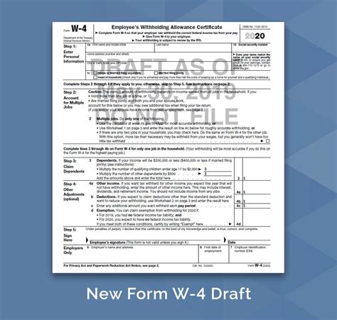 The irs revamped the form for 2020 with the aim of making it easier to fill out. irs-taxes-w4-form-2020 - Alloy Silverstein