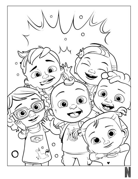 Cocomelon Coloring Page Birthday Coloring Pages Coloring Pages Free