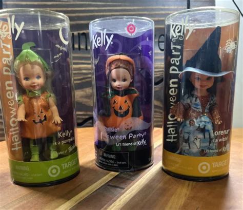 Kelly Chelsie Lorena Halloween Party Pumpkin Target Mattel Barbie Lot