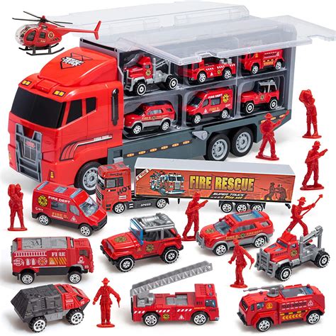 Joyin 10 In 1 Die Cast Fire Engine Vehicle Mini Rescue Emergency Fire