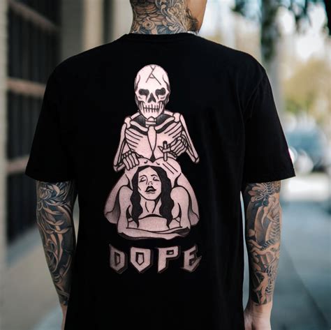 Dope Skull With Sexy Lady Have Sex Black Print T Shirt