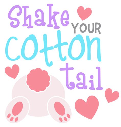 Shake Your Cotton Tail Bunny Butt Funny Easter Free Svg File Svg Heart