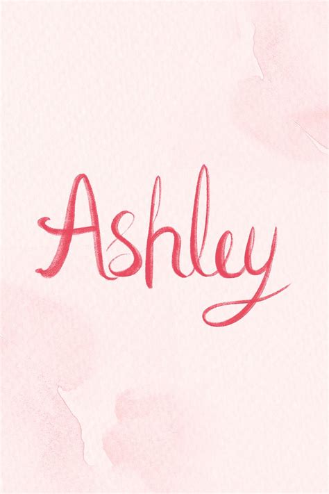 Pink Ashley Psd Name Lettering Free Psd Rawpixel