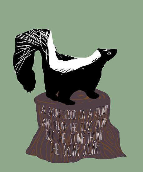 Skunk Tongue Twister Poster By Amymh Redbubble