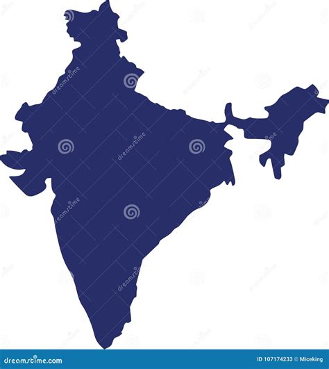 Vector Del Mapa De La India Ilustración Del Vector Ilustración De