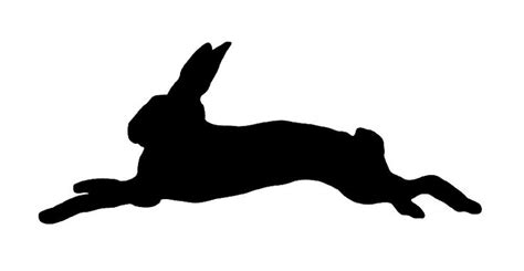 Beautiful Leaping Rabbit Silhouette Rabbit Silhouette Bunny