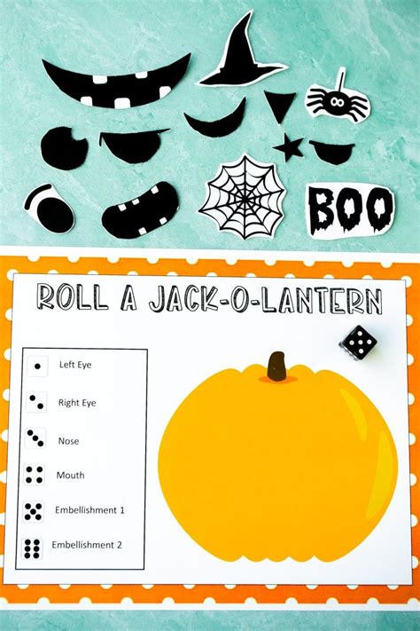 Free Printable Roll A Jack O Lantern Dice Game Free Halloween Games