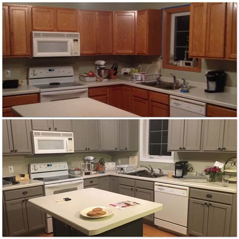 Before And After Painting My Kitchen Cupboards With Annie Kitchen