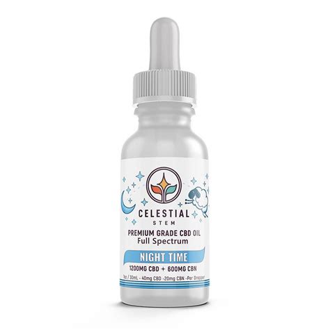 Full Spectrum Night Time Tincture 1200mg Cbd600mg Cbn Celestial Stem