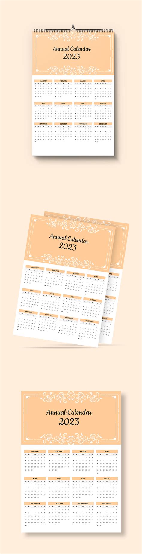 Annual Desk Calendar Templates Documents Design Free Download