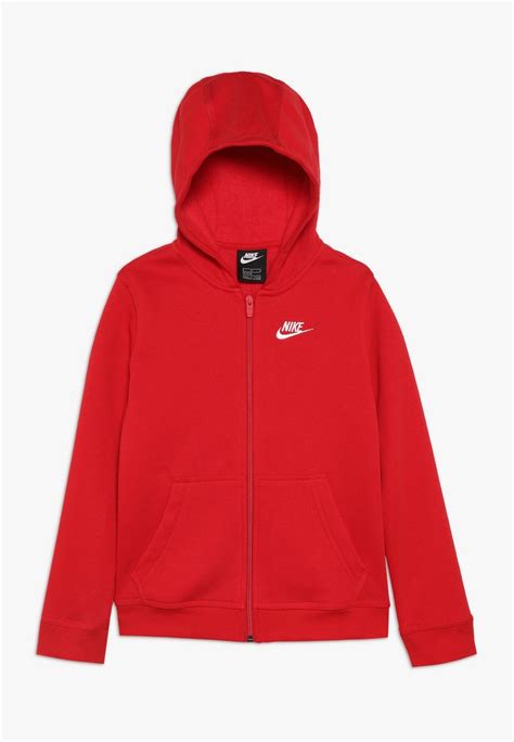 Nike Sportswear Hoodie Club Unisex Zip Up Sweatshirt University Red