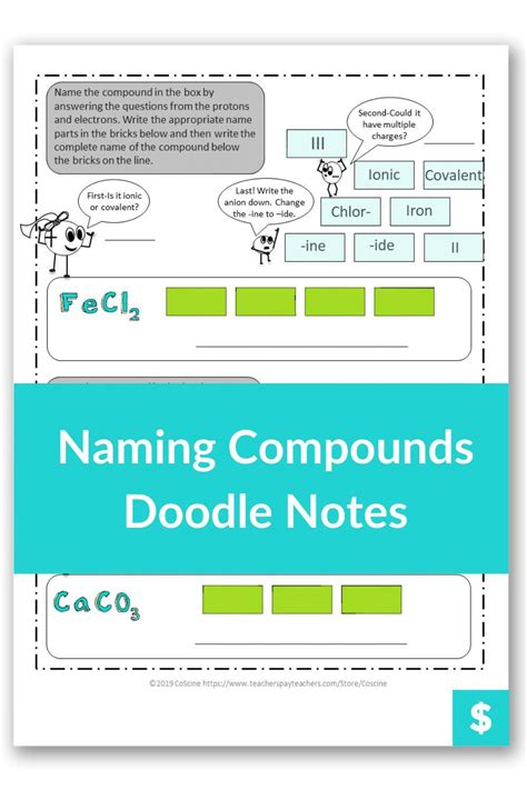 Fun High School Writing Naming Compound Worksheets In 2021 Doodle