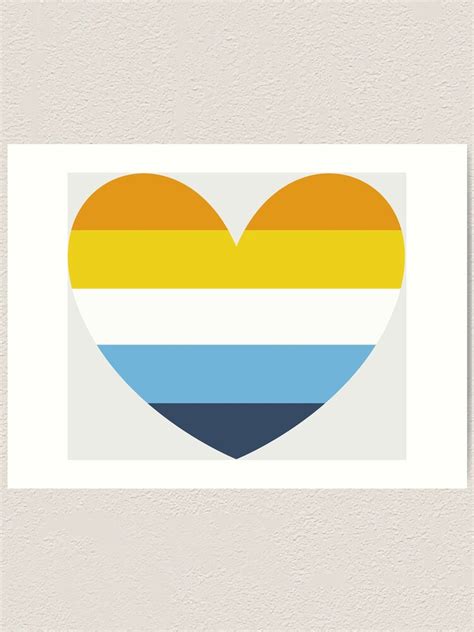 Aromantic Asexual Flag Heart Art Print For Sale By Snowymoonowl Redbubble