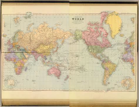 Composite World On Mercators Projection David Rumsey Historical