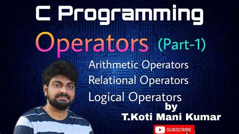 Operators In C Arithmetic Operator Relational Operator Logical