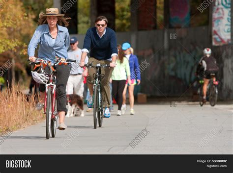 Couple Rides Bikes Image And Photo Free Trial Bigstock
