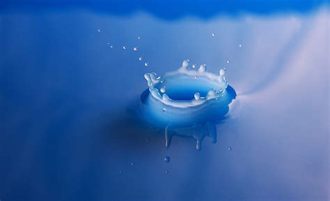 Hd Wallpaper Splash Water Drop Wallpaper Elements Blue Blue Splash