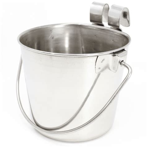 800106 Stainless Steel 1 Quart Flat Sided Food Water Bucket Pail