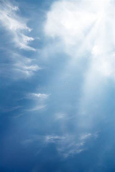 Clouds With A Sunrays Shining Through Stock Photo Image Of