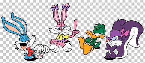 Fifi La Fume Buster Bunny Babs Bunny Plucky Duck Fan Art PNG Clipart