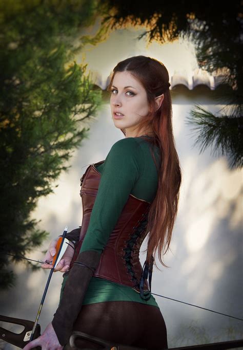 Gorgeous Hobbit Tauriel Elven Red Head Leather Cosplay By