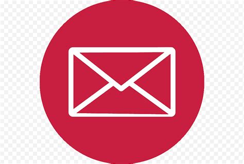 Символ электронной почты Красный Логотип Линия Свойство материала
