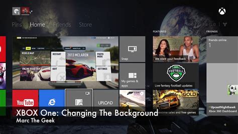 Xbox One Changing The Background Youtube