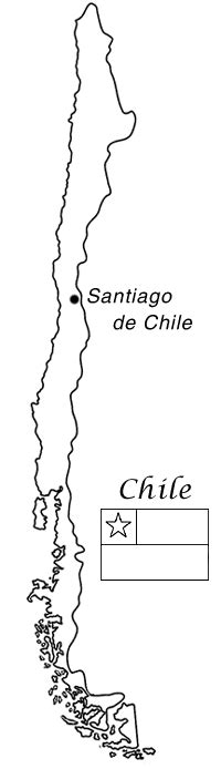 Mapa Y Bandera De Chile Para Dibujar Pintar Colorear Imprimir Recortar